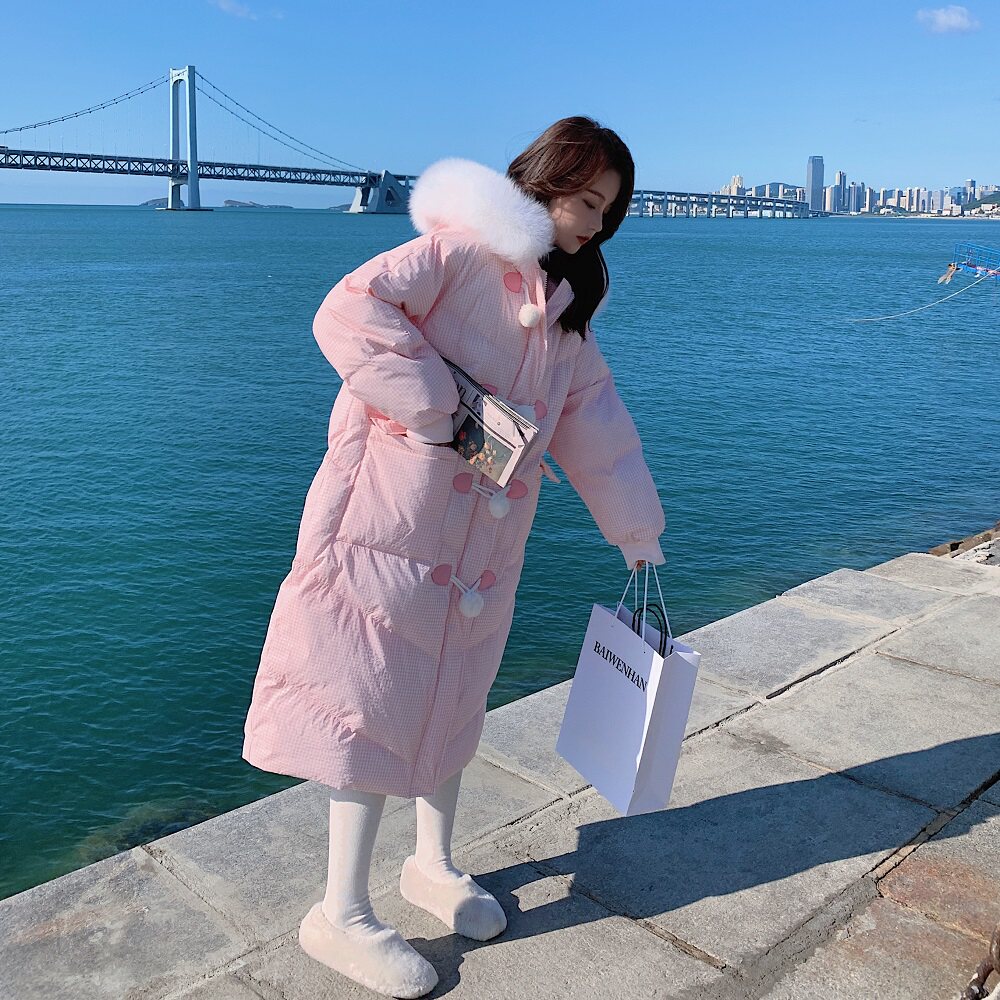 现货2022冬装新款粉色羽绒服235M610P195K278,女装棉衣/棉服,金十上