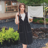 现货减领宽松假两件拼接连衣裙235-K27-P105-控158，女装连衣裙，金十上