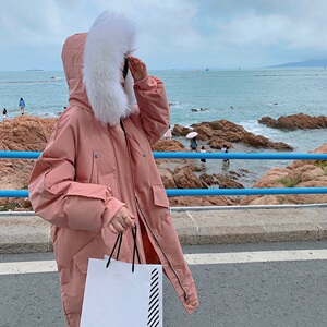 【现货】冬装中长款羽绒棉服235-M611-P190，控278,羽绒篇穿搭分享图片