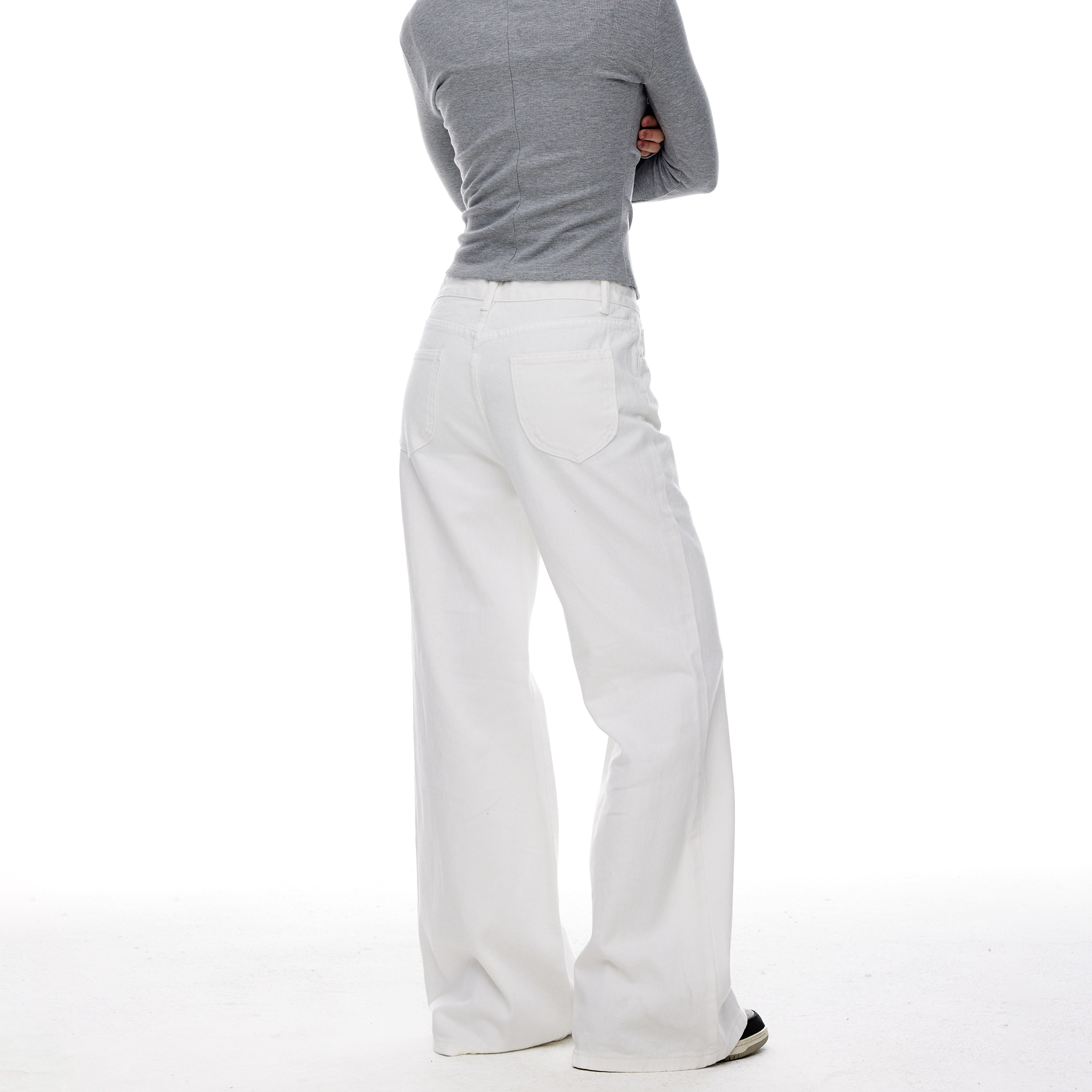 美式微喇裤秋冬加绒休闲裤女新款冬季宽松显瘦加厚保暖拖地裤子潮