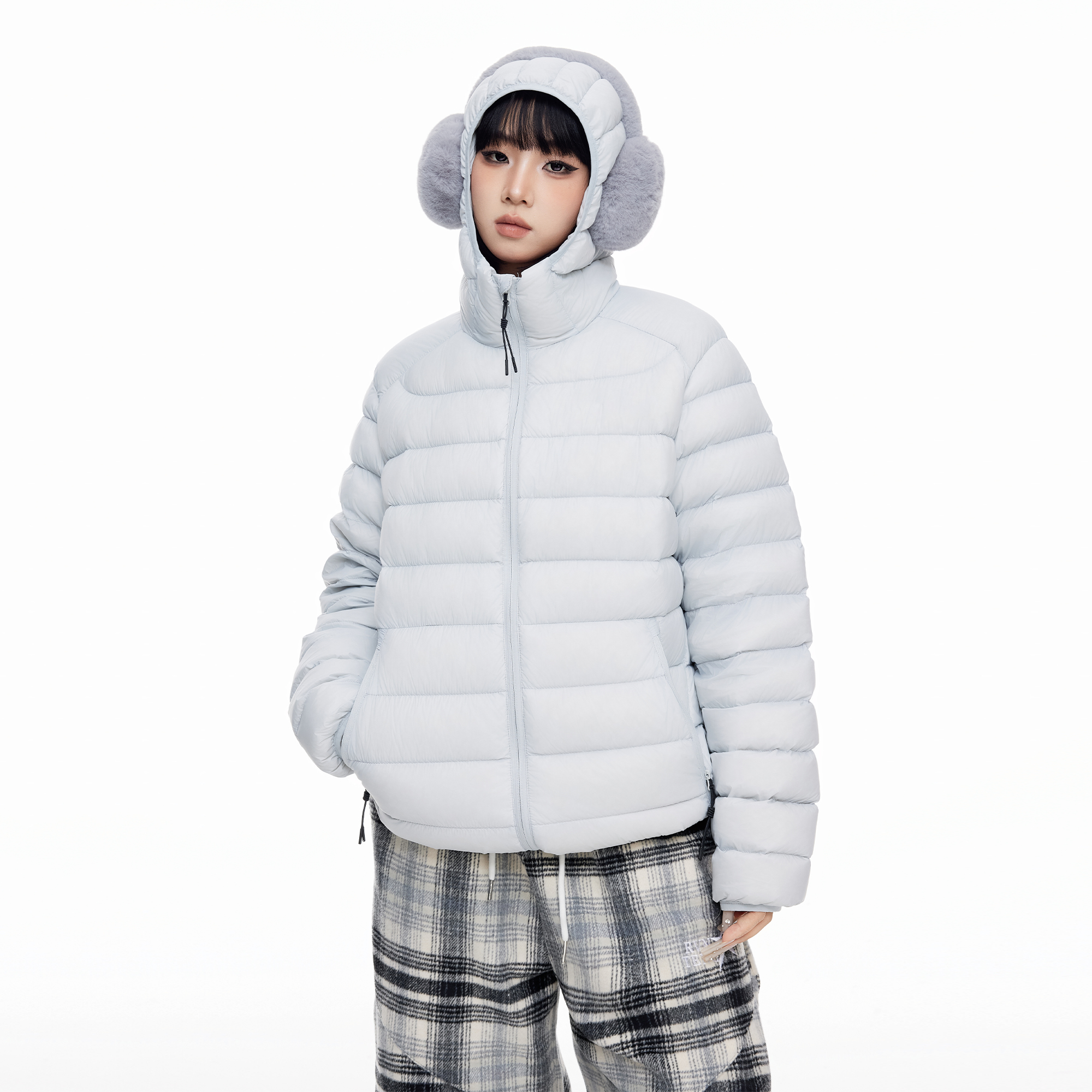 美式90白鸭绒轻薄排骨羽绒服女冬季设计感显瘦羽绒内胆情侣外套潮