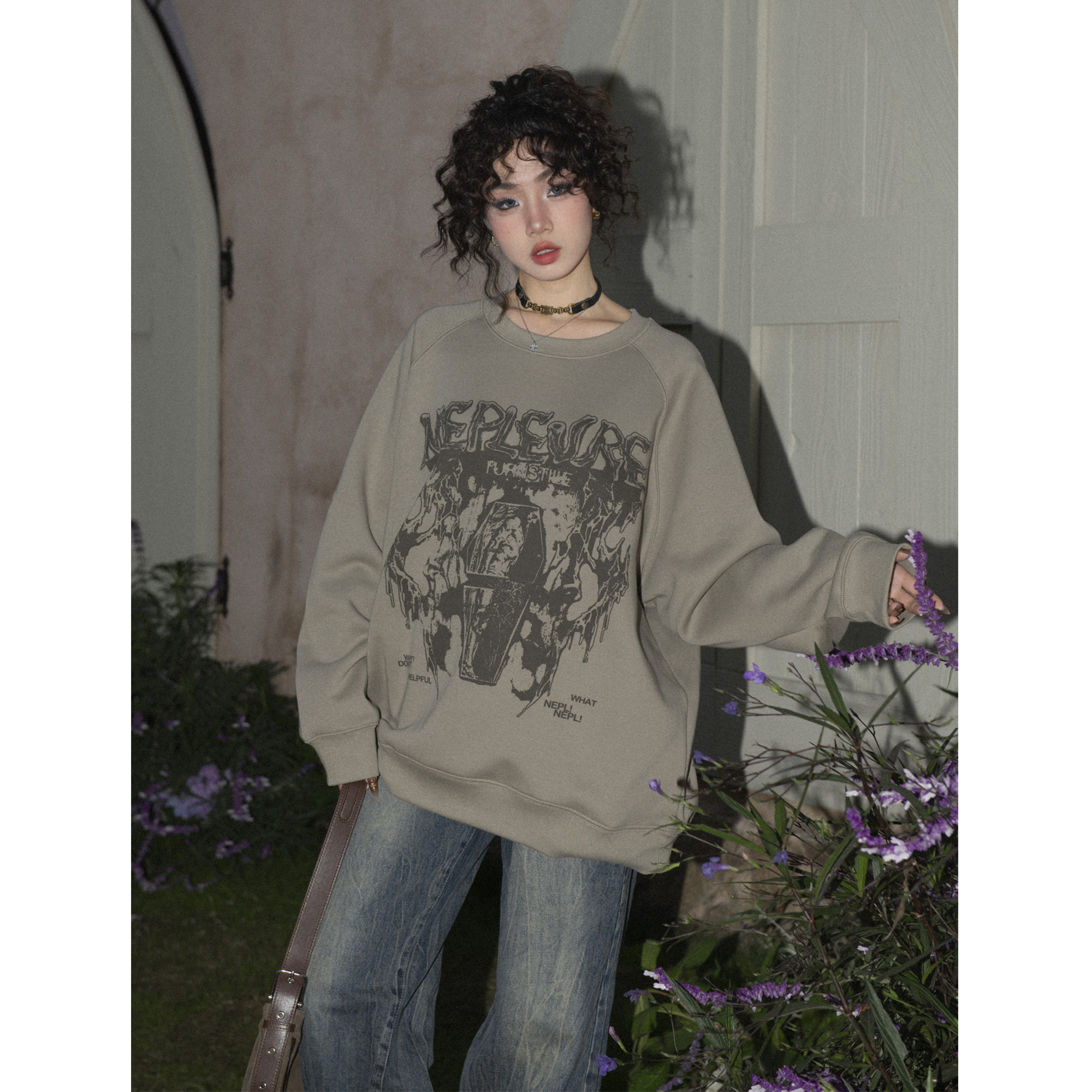 圆领上衣女冬季加绒加厚卫衣秋冬