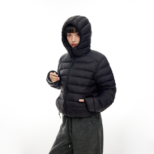 黑色短款轻便排骨羽绒服冬季女款高级感防寒保暖羽绒内胆显瘦外套