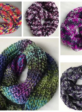 9308  外贸彩色冰岛毛粗毛线男女通用春秋冬季围脖   140*16