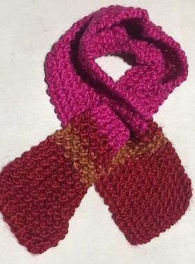 H221  外贸羊毛混纺微瑕纯手工编织秋冬围巾  88*14