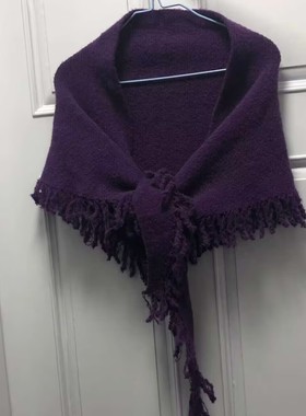 单件包邮  670复古流浪风全腈马海毛春秋冬三角披肩围巾200*47CM