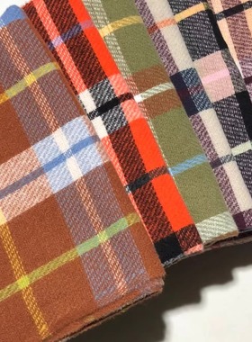 K607仿羊绒格子围巾男女秋冬韩版格子围巾披肩围巾195*64含流苏