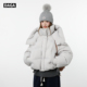 大嘎daga 黑白配 韩国2025流行三防90白鸭绒情侣短面包羽绒服男女
