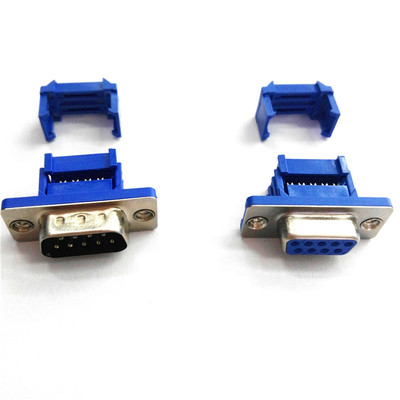 DB头9P15P25P37P压线式蓝胶压排线接头