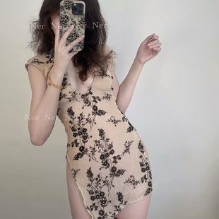 显瘦性感包臀连衣裙 少女日常气质收腰修身 新中式 国风旗袍年轻款