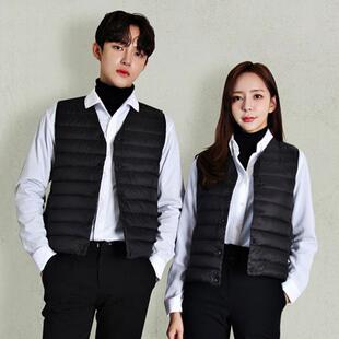 中老年内胆 贴身内穿坎肩保暖背心短款 2025秋冬新款 羽绒棉马甲男士