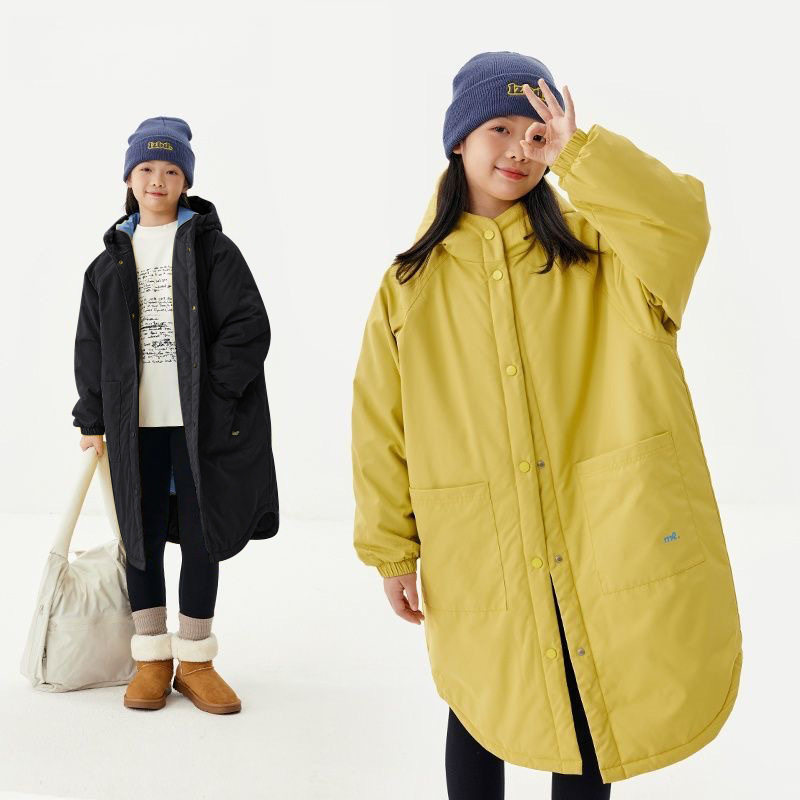 2025女童长款过膝羽绒棉服洋气韩版冬装加厚保暖外套小女孩棉袄