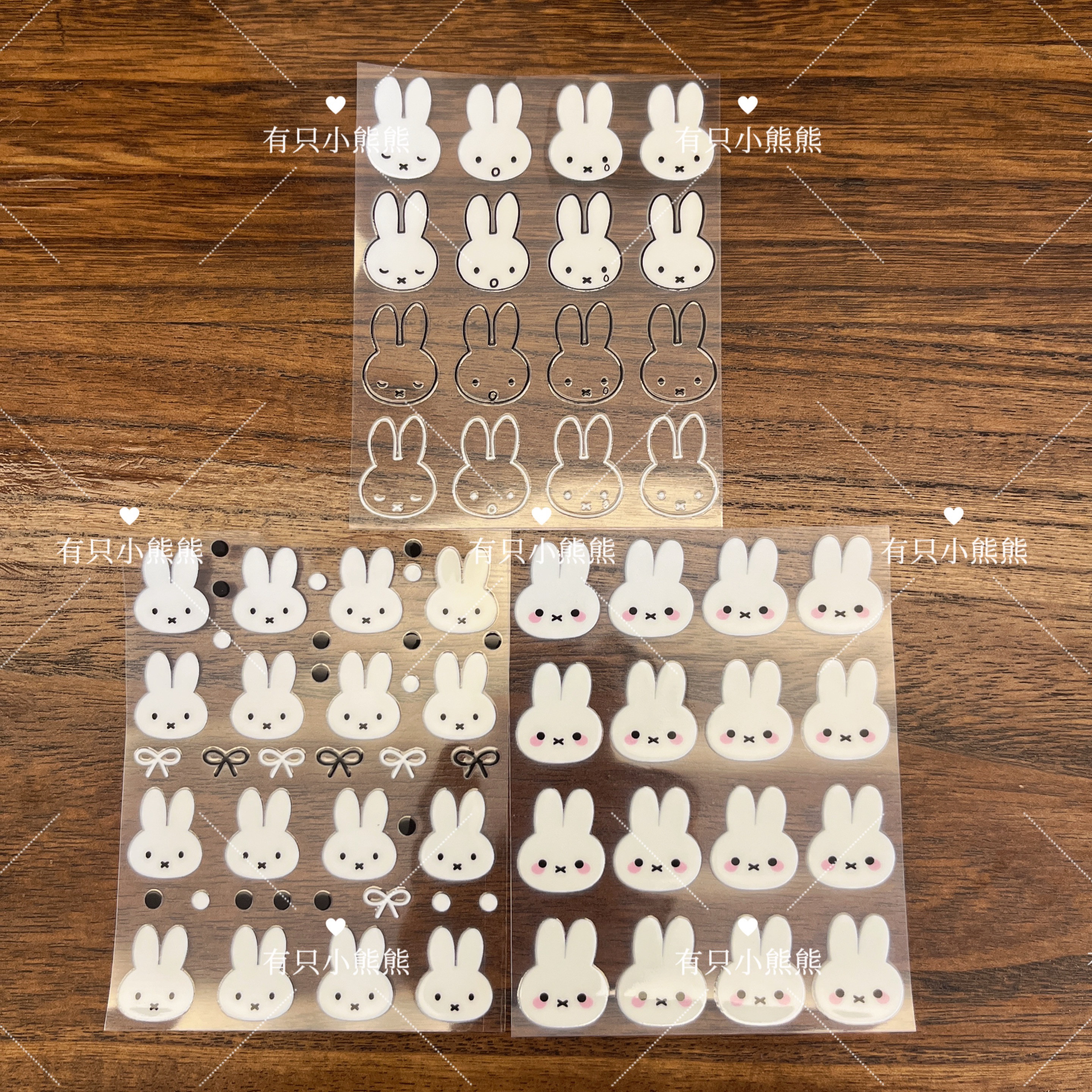 卡通可爱米菲兔贴纸miffy小兔子ins透明转印贴画diy礼物装饰防水