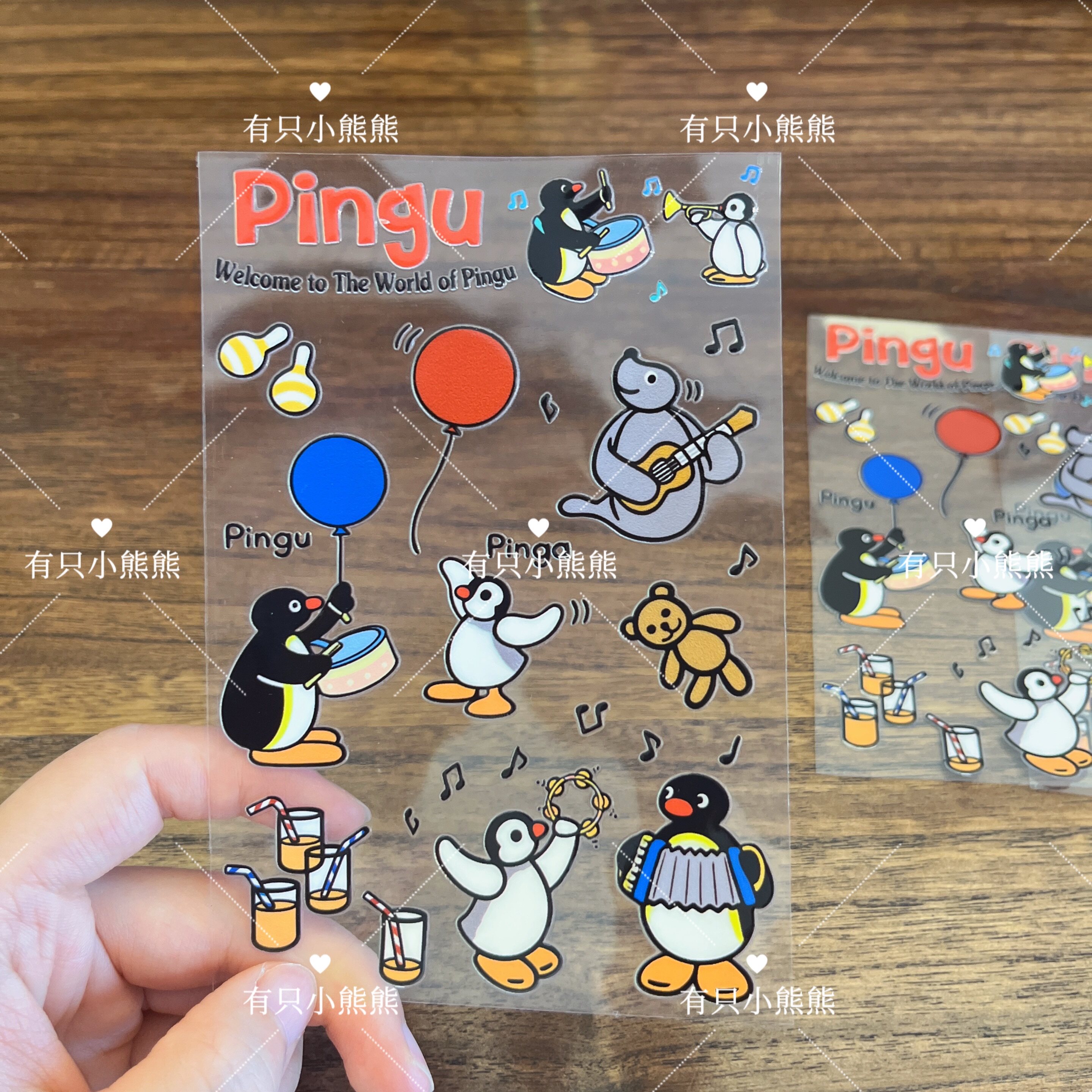 可爱小企鹅Pingu贴纸防水UV转印