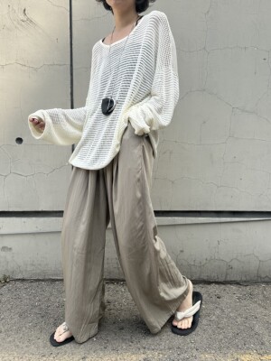 TAI胎。人手一条！高级清凉灰绿色垂坠大长腿显瘦凉爽薄款阔腿裤