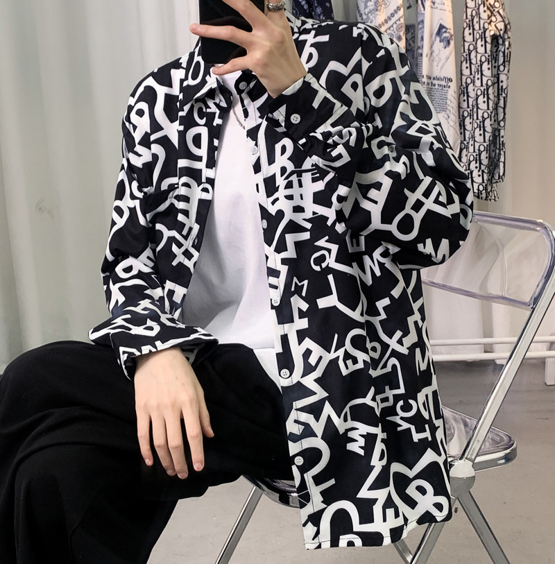 2026春季新款海报景港风大码男女衬衫M-5XL-CS003-P38,男装衬衫,星座417-1（原电商B245）