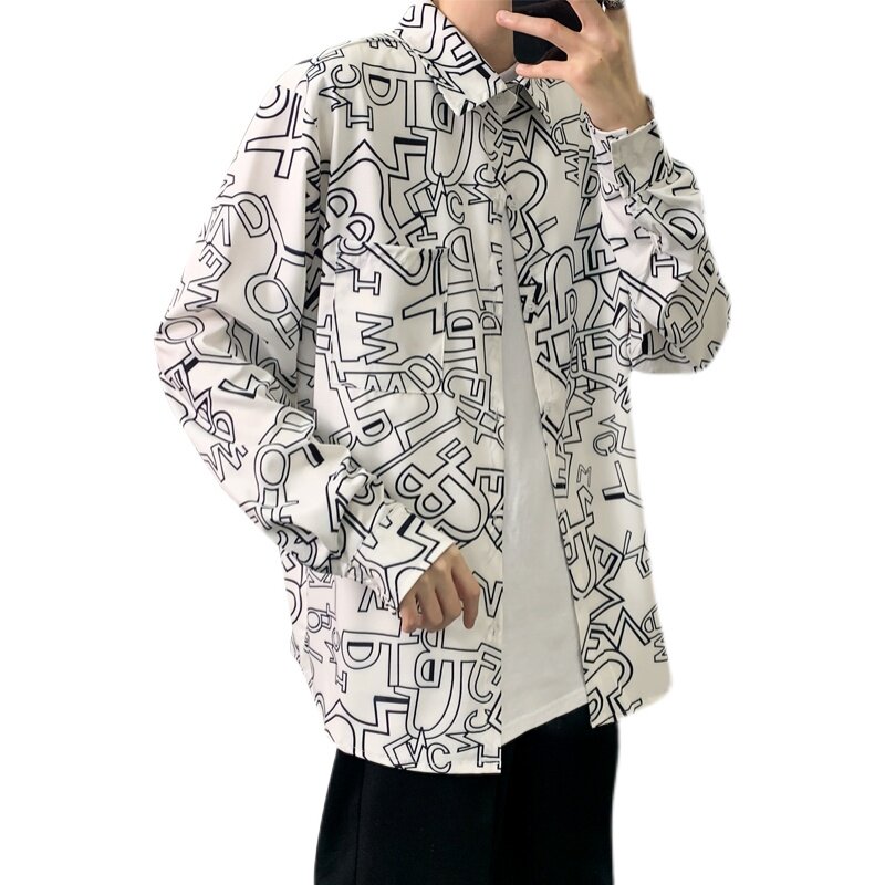 2026春季新款海报景港风大码男女衬衫M-5XL-CS003-P38,男装衬衫,星座417-1（原电商B245）