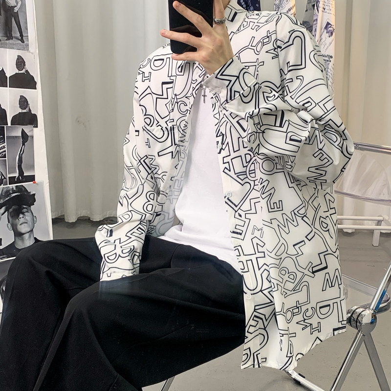 2026春季新款海报景港风大码男女衬衫M-5XL-CS003-P38,男装衬衫,星座417-1（原电商B245）