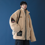 2026冬季新款中性蓝底宽松大码贴标羊羔毛外套M-3XL-MY010-P120，女装短外套，星座417-1（原电商B245）