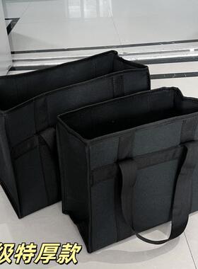 正品手提收纳包特厚帆布工具包黑色加厚耐磨手提包大容量包电工包