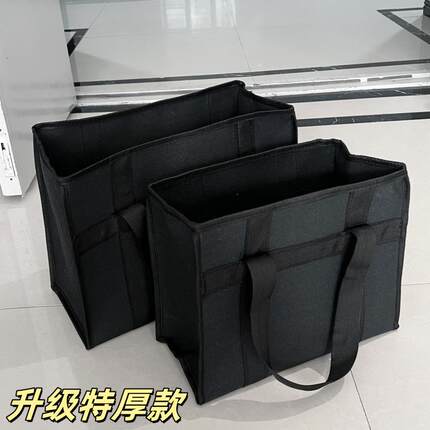 正品手提收纳包特厚帆布工具包黑色加厚耐磨手提包大容量包电工包