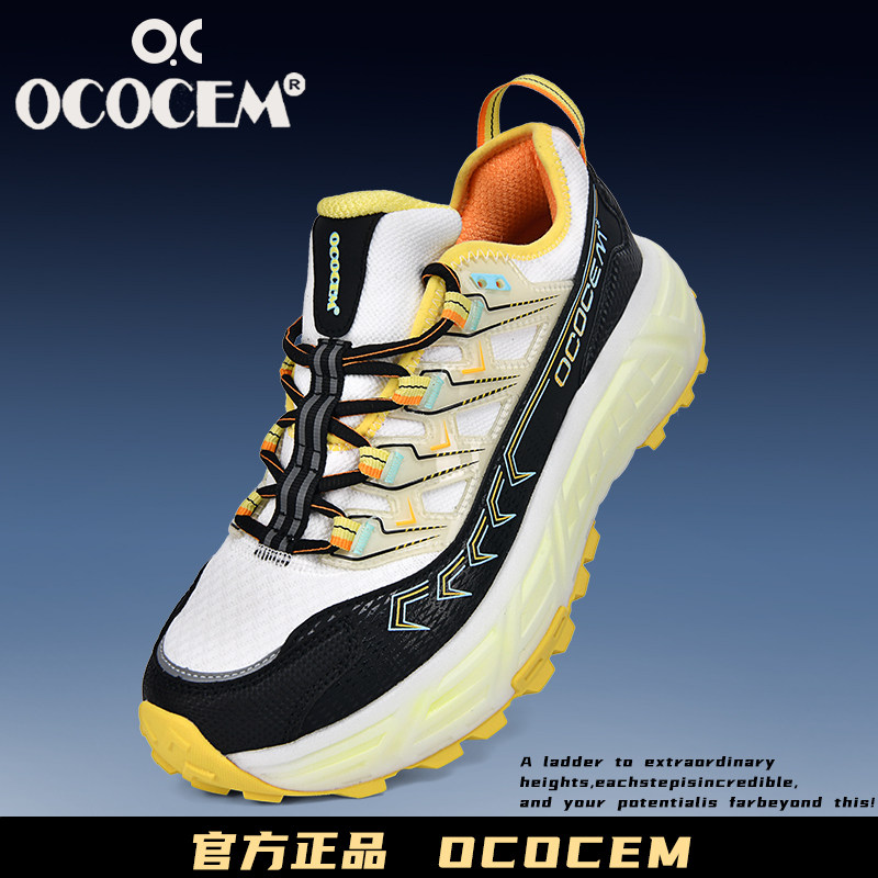 ococem男女款全地形超轻越野跑鞋情侣款防泼水厚底老爹鞋户外徒步