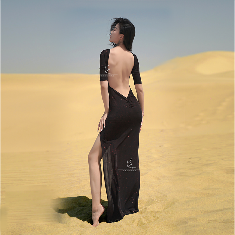 蕾莉秀旗袍肚皮舞练功服