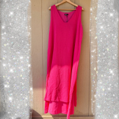 美国直邮意大利制造长款 不支持退换 棉麻背心连衣裙特价