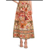 美国寄回国内现货无需久等纯棉印花A型长半裙古典民族风断码 特价