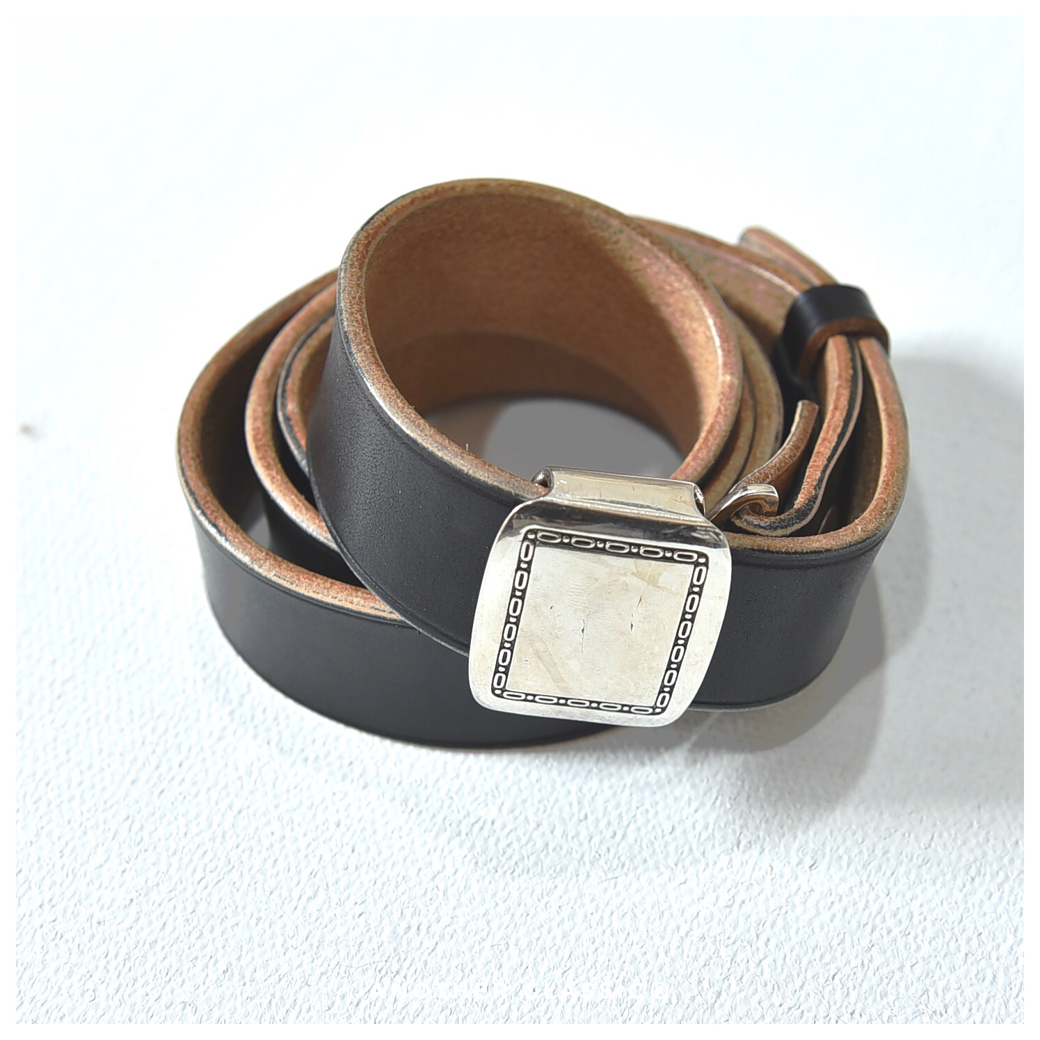 ANOTHER CLASSIC26ss 茶芯手染3cm合页扣腰带