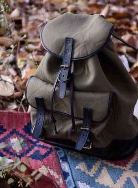 ANOTHER CLASSIC军布双肩包 法军双肩包 复古双肩包