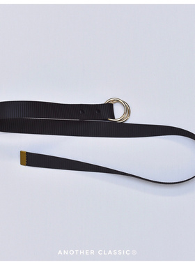 Another25ss 3cm尼龙黄铜双环扣腰带