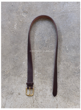 “极度柔软”another25ss 3cm 黄铜扣 意大利水洗摔纹腰带