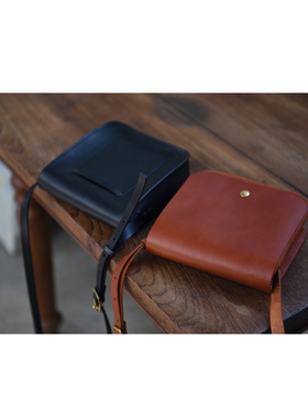 手工意大利马鞍包 意大利植鞣革 复古vintage