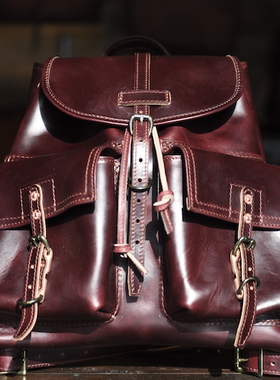 霍尔文复古手工vintage邮差包意大利植鞣革美式包Another伞兵包