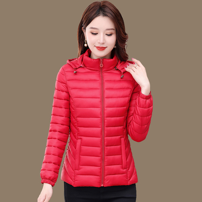羽绒棉衣女短款妈妈装外套