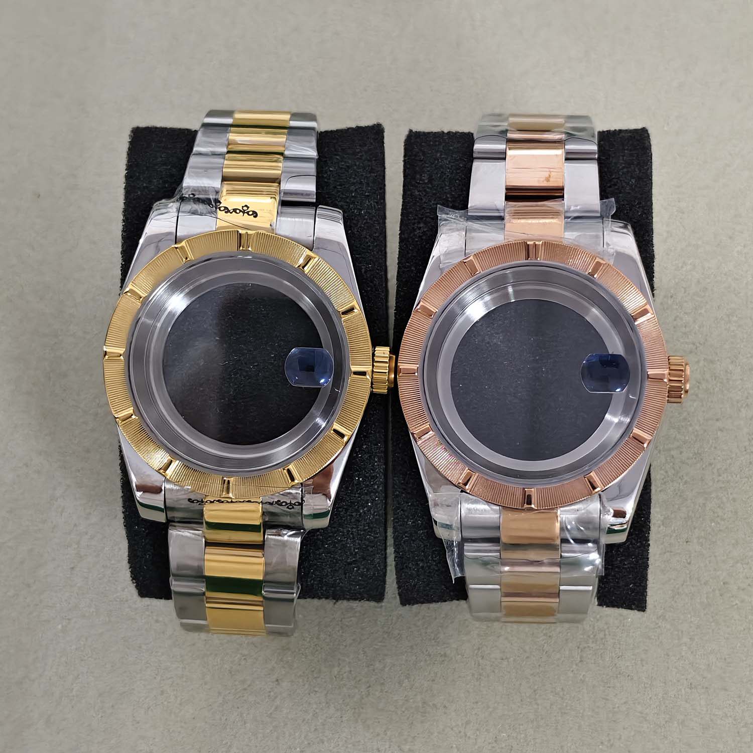 竖条套装新款39/36mm表壳加中光带蓝宝石玻璃适装NH35/36/7S机芯