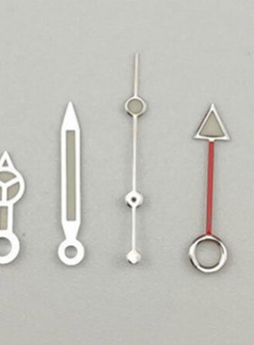 表针手表水鬼奔驰银色表针 四针 蓝色夜光 适合装3804 GMT机芯