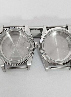 手表配件牙蚝式36mm亚克力不锈钢表壳炫入式把头适装NH35/36机芯