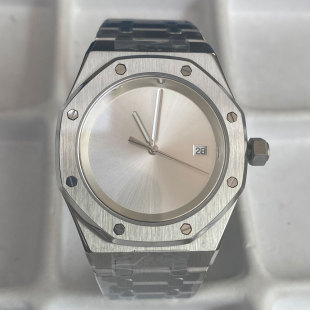 无logo男士机械手表 41mm无夜光 不锈钢表壳 搭配全新NH35/36机芯