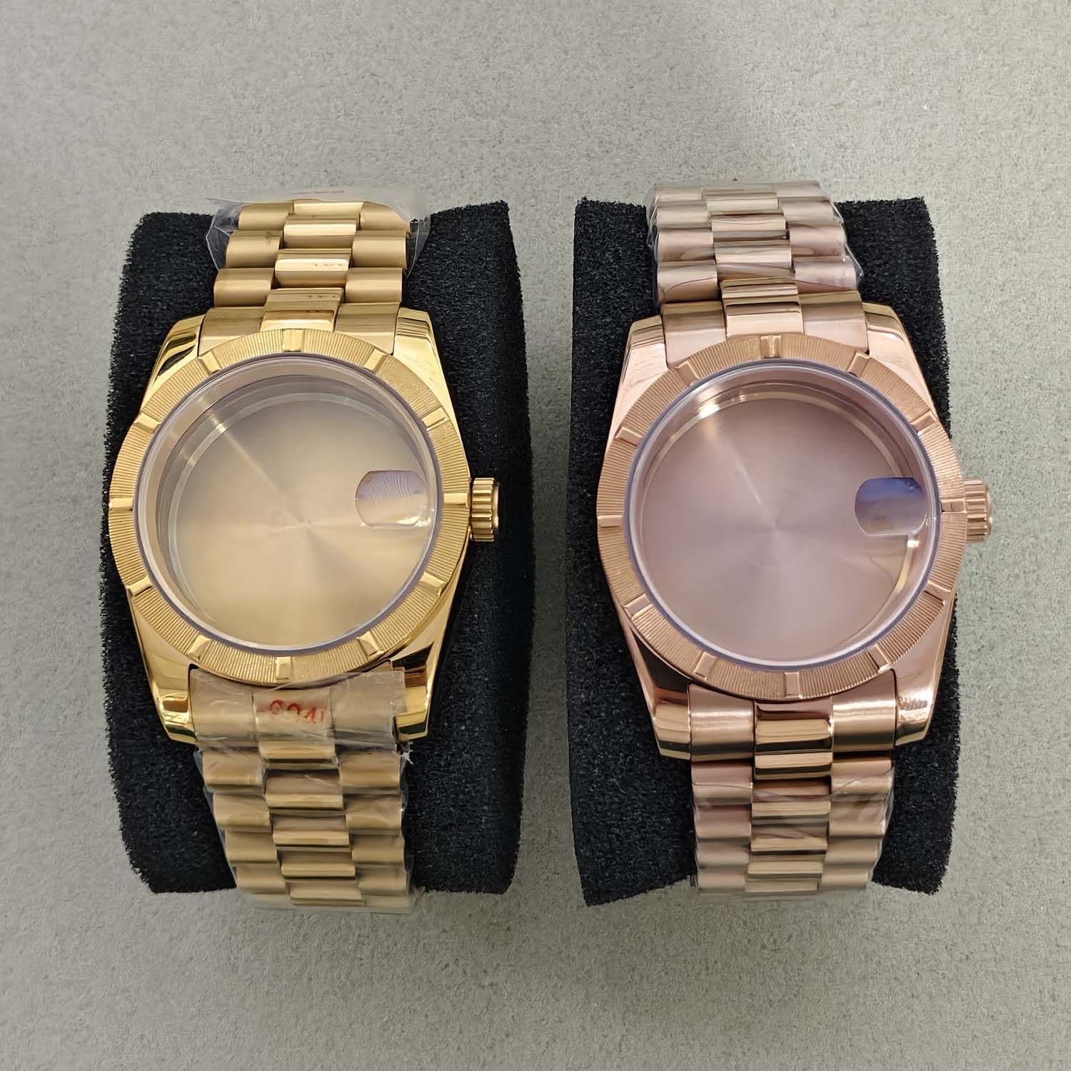 表壳加带不锈钢竖条39/36mm 套装蓝宝石玻璃适装NH35/36/7S机芯