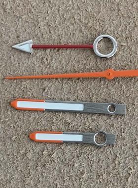 改装手表配件橙色指针GMT闹针4针绿夜光表针适合NH34/35/36机芯