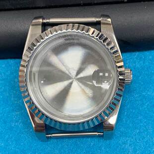 牙圈日志 手表表壳 36mm 不锈钢矿物质玻璃适合装8215/2813机芯