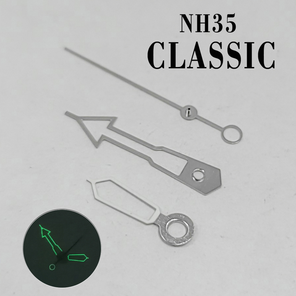 手表配件适用NH35镂空夜光指针