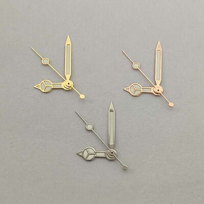 新款指针7.75*12*12.5粗奔驰表针绿夜光适装NH35/NH36/7S机芯