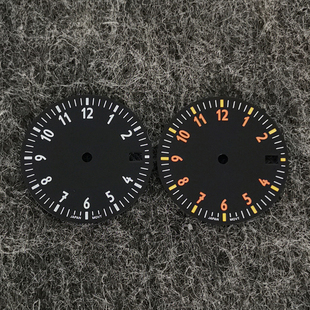 新款表盘配件 28.5MM绿夜光单历无历字面 适合NH35/36/4R/7S机芯