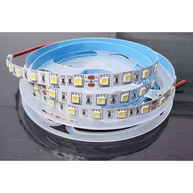 led灯带24v防水亮5050贴片滴胶柜台货车船上鱼缸灌胶软条户