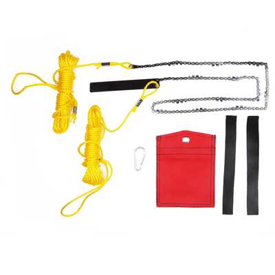 园林修枝 48寸手拉链锯稀齿防卡链条 便携户外野营伐木高枝锯