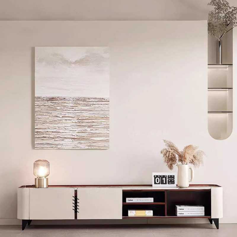 佛山家具意式轻奢茶几电视柜组合现代简约客厅大小户型圆形茶几桌