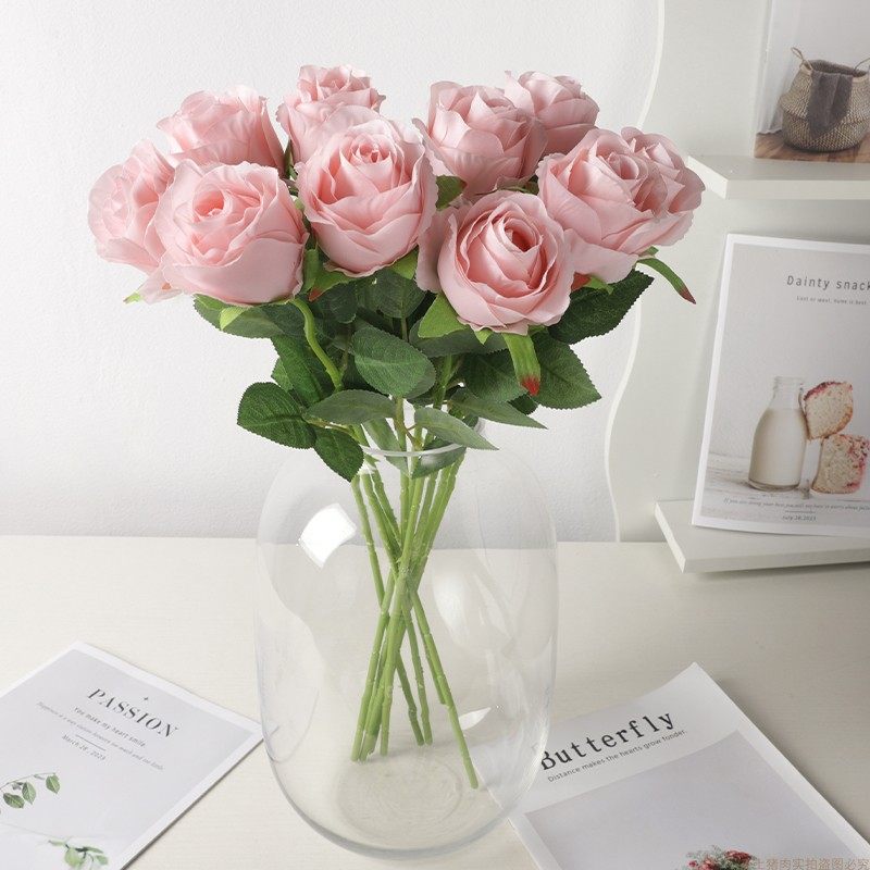 仿真花保加利亚玫瑰花苞假花装饰婚庆客厅餐桌花艺摆件情人节礼物,家居饰品,仿真花/假花,淘宝优惠券,粉丝福利购,淘宝优惠卷